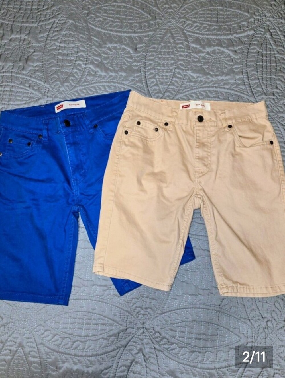 Levi's 511 Slim Boy's 14 REG Shorts Bundle - Tan and Blue